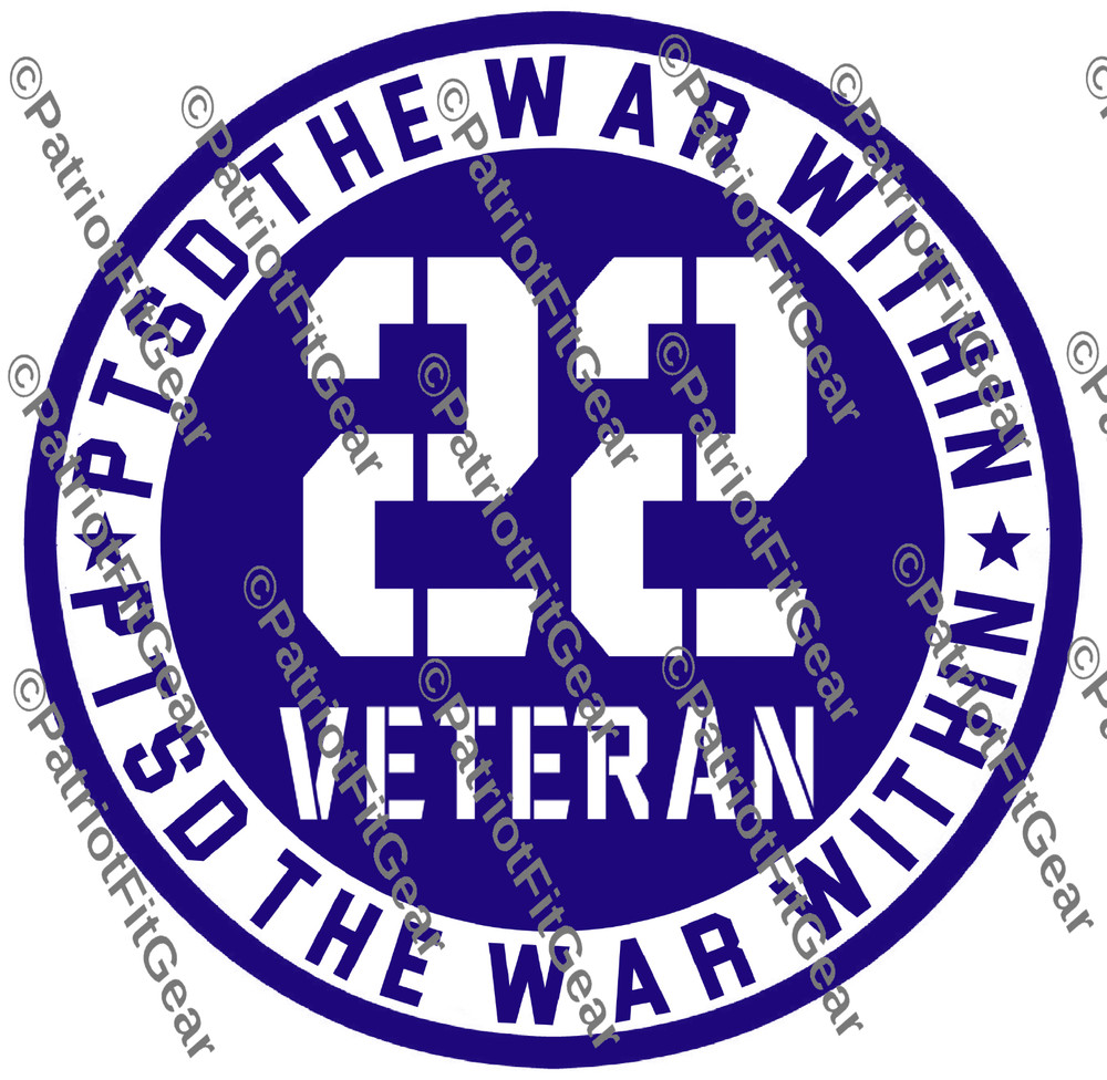 Veteran 22,PTSD The War Within,Support Our Troops,Military,Custom Vinyl Decal