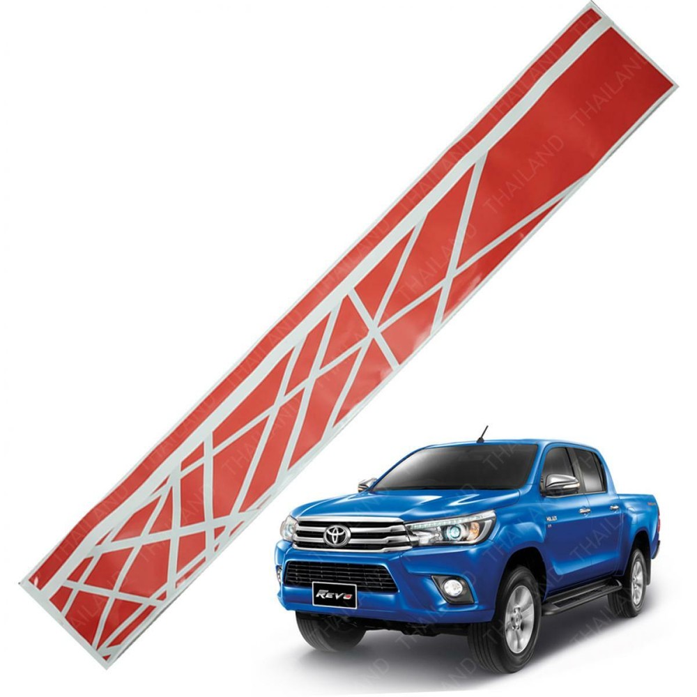2015 16 17 Front Hood Sticker Red Style Trim 1 Pc For Toyota Hilux Revo SR5
