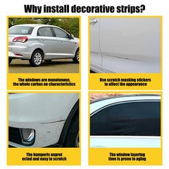 25Ft 10mm Chrome Molding Trim Strip Car Door Body Window Bumper Protector G 2SET