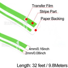 1/12″ & 1/6″ Lime Green Pinstriping Pin Stripe DIY Line Vinyl Tape Decal Sticker