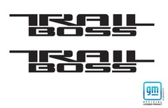 2023 2024 Chevy Colorado Matte Black TRAIL BOSS Bedside Decal Stickers Set of 2