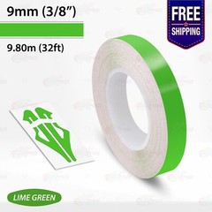 LIME GREEN 3/8″ PIN STRIPE Car Model Motorcycle Decal TAPE Vinyl Sticker 9mm