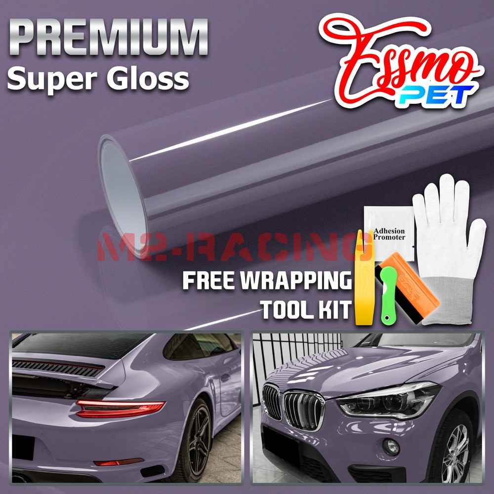 ESSMO PET Super Gloss Provence Purple Vehicle Vinyl Wrap Decal Sheet Like Paint