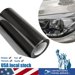 Headlight Taillight Fog Light Vinyl Sticker Wrap Tint Film – Light Black