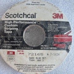 3M Scotchcal 72165 Blue Metallic Stripe Tape 7/16” x 50 Yards Auto Trim NOS New