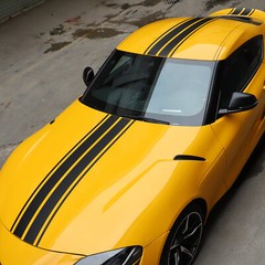 Rally Racing Stripes Hood Roof Trunk Vinyl Decal Fit For Toyota Supra 2019-2022