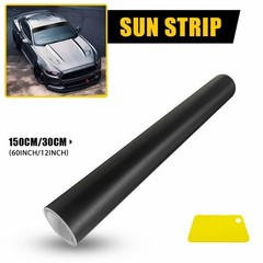 12*60inch Matte Black Windshield Visor Sun Vinyl Blank Banner Cover Sticker USA