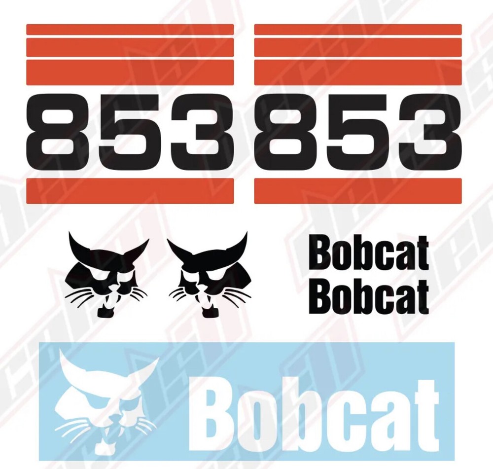Bobcat 853 Skid Steer Set Vinyl Decal Sticker – Aftermarket
