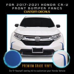 For 2017-2021 Honda CR-V Front Bumper Fangs Graphic Decal – Satin Metallic Vinyl