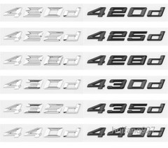 3D Auto Car Body Rear Trunk Badge Emblem Decal Sticker 420d 425d 428d 430d 435d