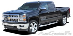 SHADOW 2014-2018 Chevy Silverado Truck Vinyl Graphics Kit 3M Pin Stripes Decals