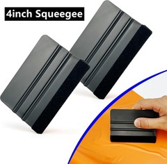 “Automotive Vinyl Wrap Kit with Tools: Black Vinyl, Car Compatible, Plastic Ex..