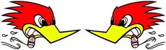 Hot Rod Bird Old School Right & Left Decal