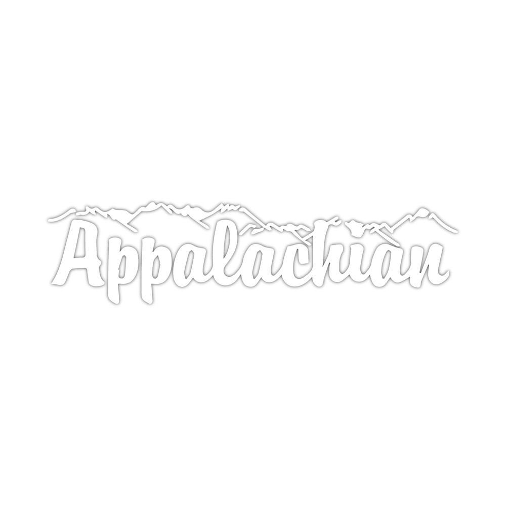 Appalachian Trailers Decals (Set of 2) WHITE 18” Repro Stickers