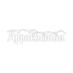 Appalachian Trailers Decals (Set of 2) WHITE 18” Repro Stickers