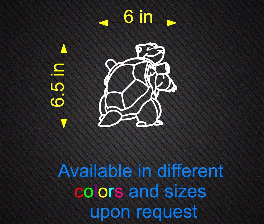 Vinyl Decal Sticker. Car, Window, Wall… 009 Blastoise (6in x 6.5in)