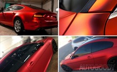 36″ x 60″ Satin Matte Chrome Metallic Red Vinyl Film Wrap Sticker Bubble Free