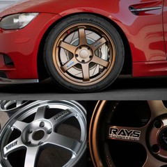 JDM Japan Rays Engineering VOLK Racing TE37 Wheel decals sticker 8pcs Black