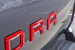 Red BLACK letters compatible with TOYOTA TUNDRA 2022 23 logo Front and Rear