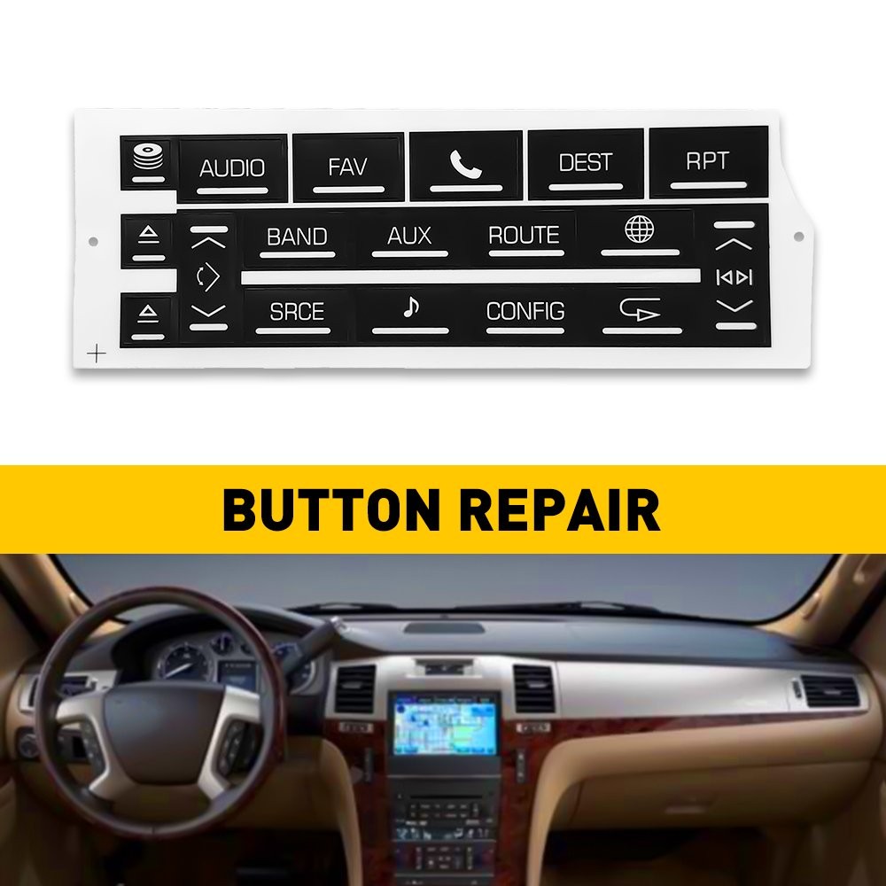 1/2set Replacement Radio Button Stickers For 2007-2014 escalade Switch ReDe H
