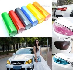 L Purple Car SUV Headlight Taillight Vinyl Wrap Glossy Tint Flexible Sticker AX