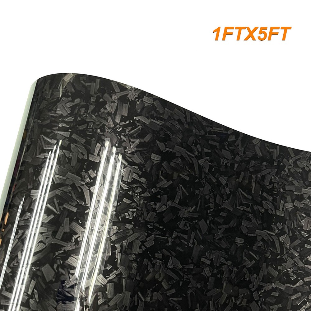 Ultra Gloss PET Liner Black Forged Composite Carbon Fiber Vinyl Wrap Air Release