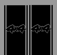 “4×4″ bedside Stripe decals, 10″ x 46”, Set of 2