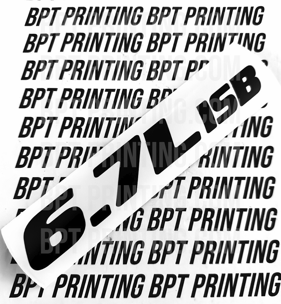 2x 6.7L ISB Vinyl Decal Exterior Matte Black