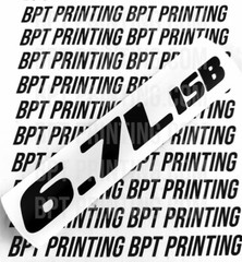 2x 6.7L ISB Vinyl Decal Exterior Matte Black