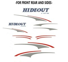 HIDEOUT by Keystone RV TRAILER DECAL Sticker Emblem Swoosh Set Kit FULL L@@K