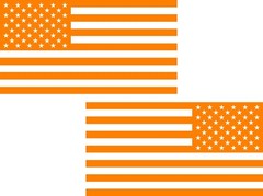 American Flag Left and Right Facing Vinyl Decal Multiple Colors and Sizes