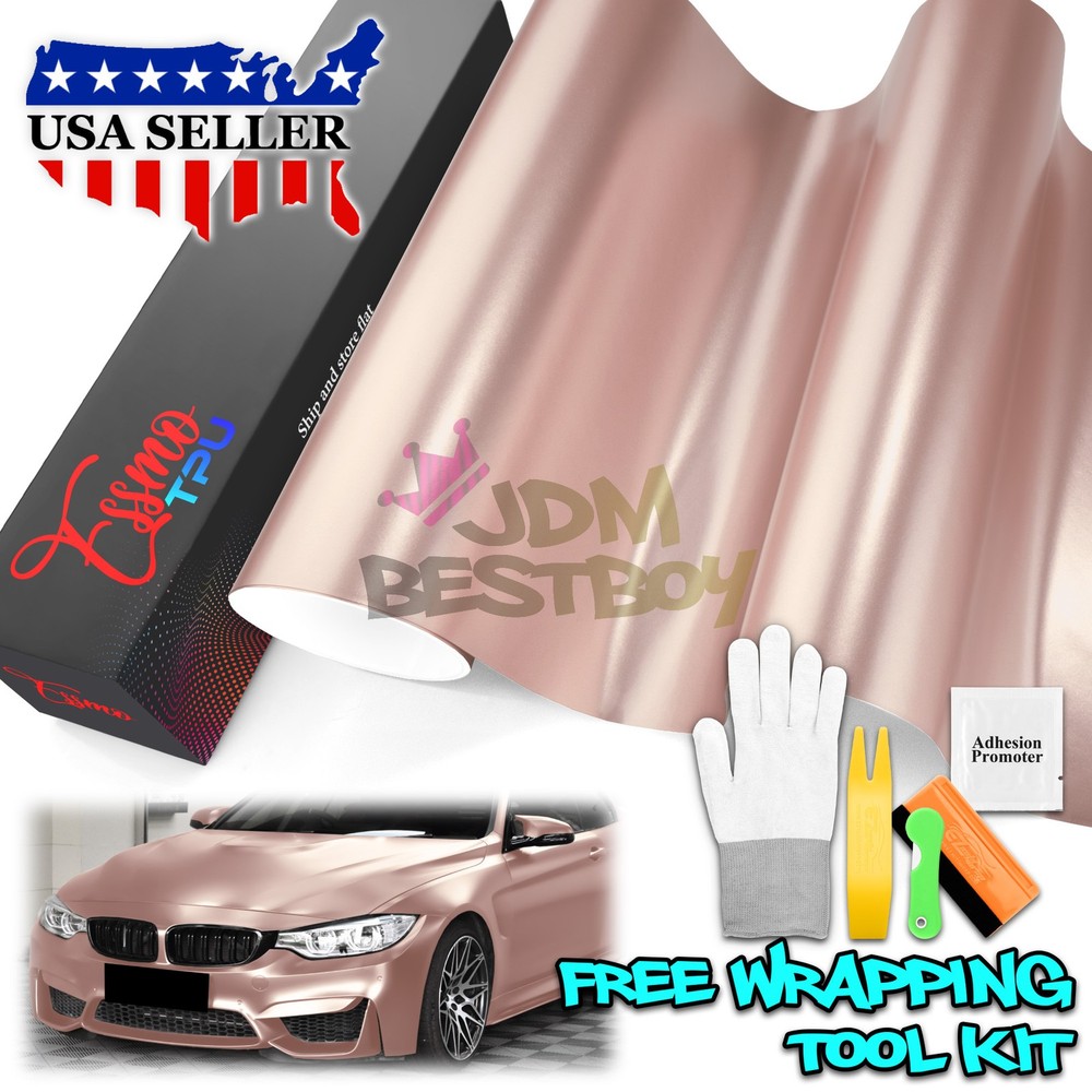 Matte Metallic Rose Gold TPU PPF Paint Protection Film Dry Wet Apply Vinyl Wrap