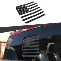 Rear Middle Window Trim Sticker Decal For Ford F150 F250 2015+ Soft Carbon Fiber