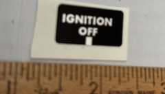 Triumph Ignition Off Black Silver 1” Sticker