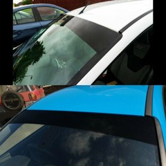Car Window Sun Visor Windshield Decal Sticker Vinyls Glossy Black Banner Strips