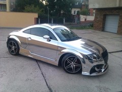 “PREMIUM” Chrome/Silver Glossy Vinyl Protector Film Wrap Sticker 96″x60″ 8ftx5ft