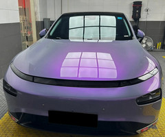 65FT x 5FT Premium Magic Glossy Pearl Chameleon Grey Purple Vinyl Car Wrap Film