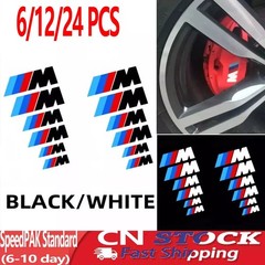 12 PCS Fits For BMW M Series Brake Caliper High Temperature Car Decal Sticker