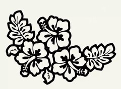 Hibiscus Flower Window Sticker Vinyl Decal Hawaii Aloha Tropical Beach Ocean