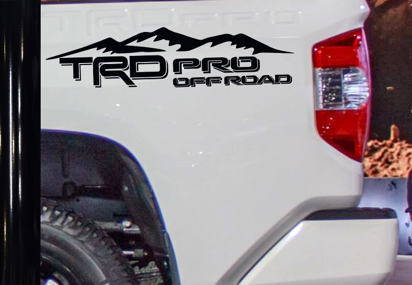 TRD Pro Off Road Vinyl Decal Sticker for Toyota Tacoma Tundra Truck bedside