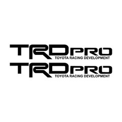 2 TRD Pro Decals for Toyota Tacoma Tundra Bedside Vinyl Pair MATTE BLACK