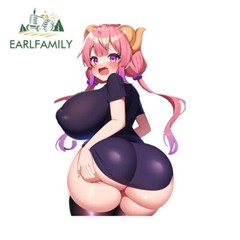 EARLFAMILY 5.1″ Ilulu PVC Anime Car Decals Peeker Creative Stickers for Laptop
