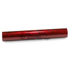 24K Chopped Forged Carbon Fiber Gloss Dark Red Car Vinyl Wrap Sticker Decal Film