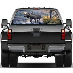 Pickup Rear Window Moose Forest Decoration Sticker Decal Waterproof 22″ x 65″