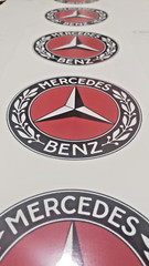 Mercedes benz 3. in. Round sticker only 2.99 discounts if you buy 2 or more!