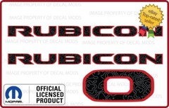 18 – 23 Jeep Wrangler RUBICON Hood Decals Stickers JL topo red black map FJ3H0