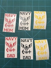 U.S NAVY PRIDE MOM/DADVinyl Decal Sticker – 1.75X3 Inches, More Colors Upon Requ