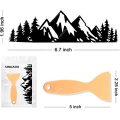 Vinyl Tailgate Emblem Decals Snow Mountain Tree Car Exterior Trunk Badge Sticker