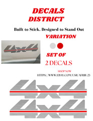 2pcs 4×4 Vinyl Decals Sticker Compatible with 1988 to 1997 Truck Bed premium