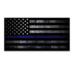 USA Flag Sticker – 3×6 Inches – Distressed Thin Blue Line Flag